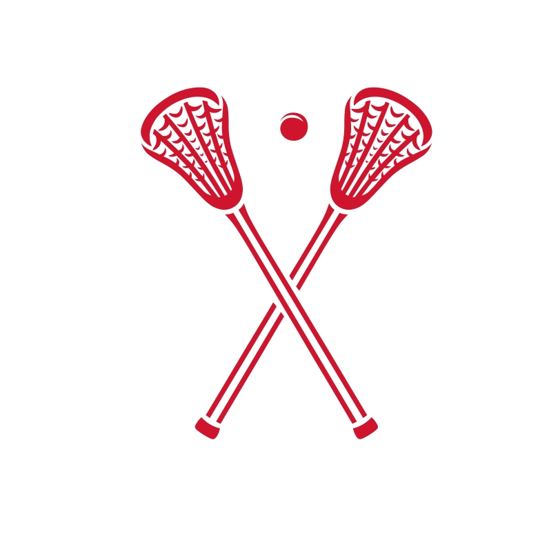 red lacrosse sticks crossed logo iron on transfer red lacrosse sticks crossed logo iron on transfer